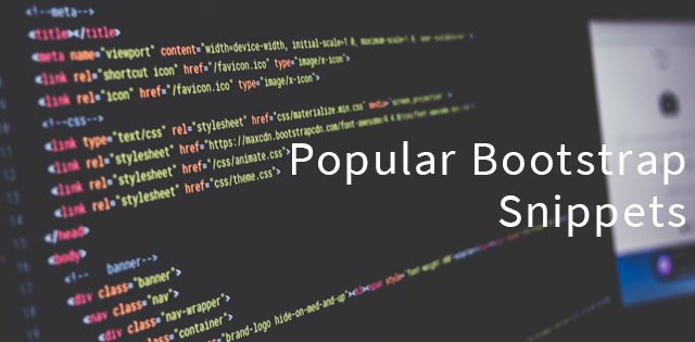 popular bootstrap snippets