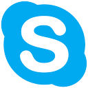 skype logo 3D long shadow design