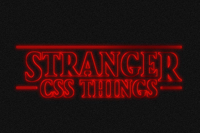 SVG Filter Stranger Things