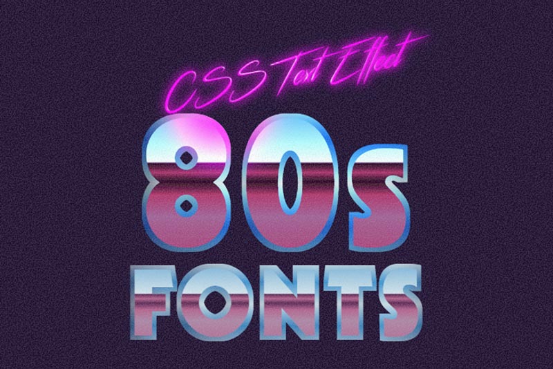 SVG Filter 80s Font Text Effect