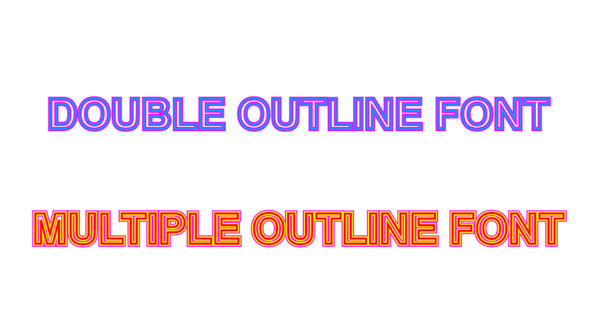 Double Outline Font
