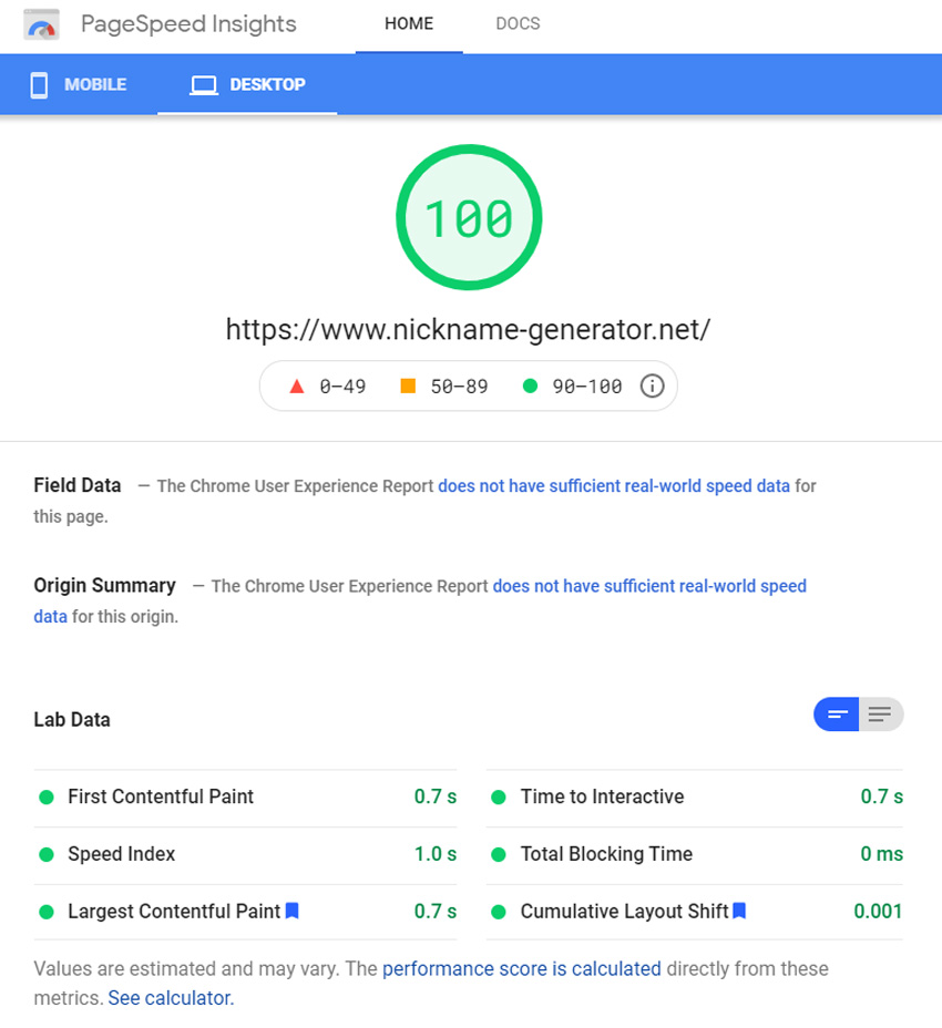How To Get Free Hosting PageSpeed Insight Test Results