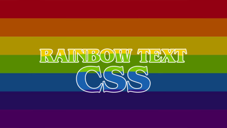 CSS Rainbow Text