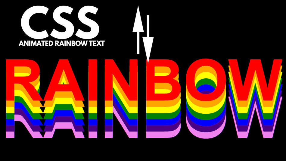 CSS Animated Rainbow Text Shadow