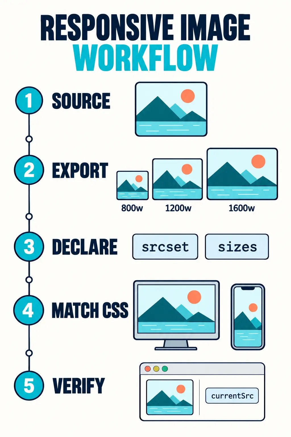 Responsive image HTML infographic